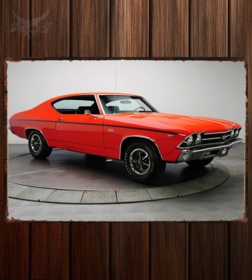 Металлическая табличка Chevrolet Chevelle SS 396 RPO L34 Coupe